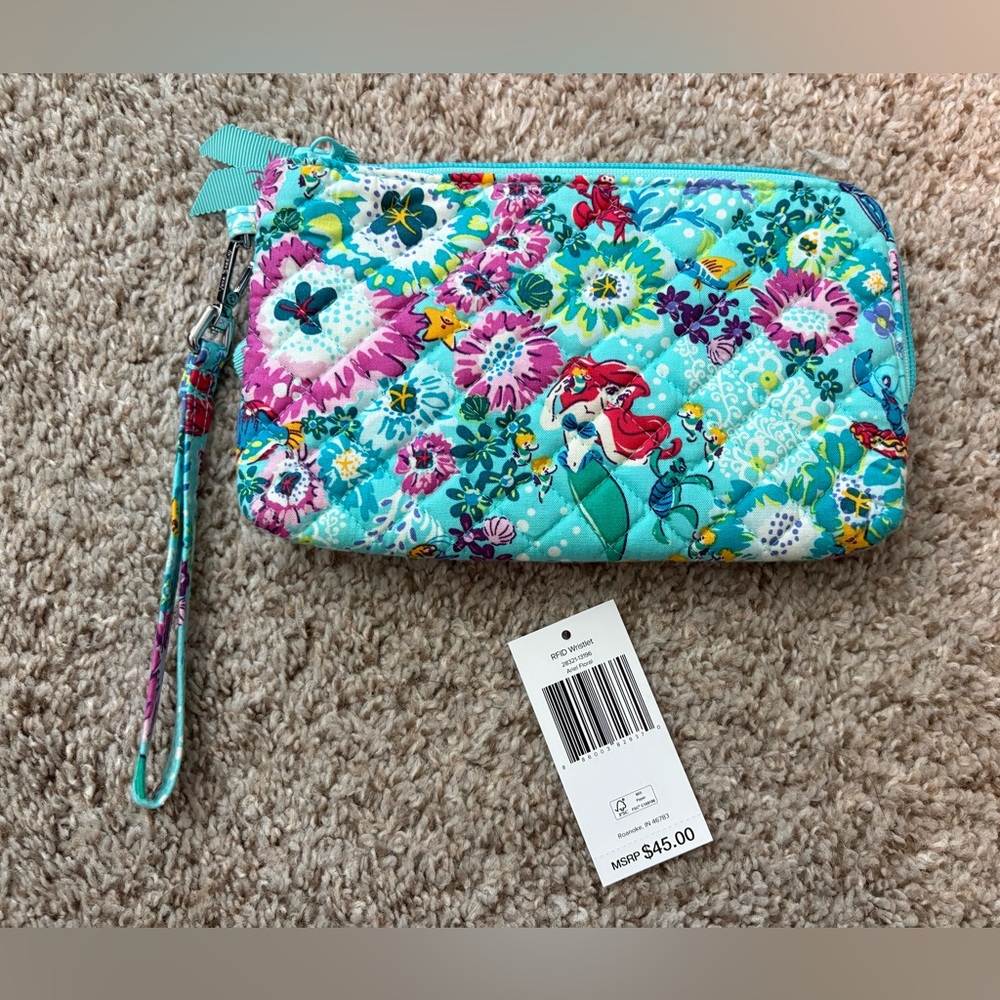 Colorful Floral Wristlet with Ariel Design